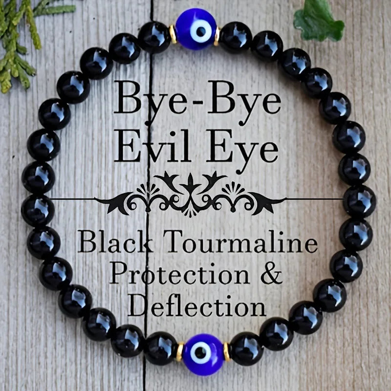 Evil Eye Tourmaline Bracelet - Protection