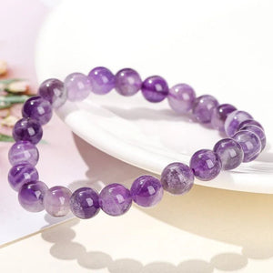Amethyst Bead Bracelet – Intuition - My Zen Temple