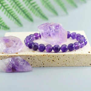 Amethyst Bead Bracelet – Intuition - My Zen Temple
