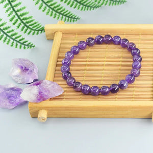 Amethyst Bead Bracelet – Intuition - My Zen Temple