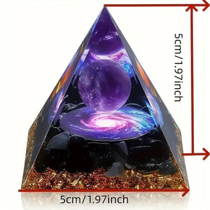 Amethyst Crystal Ball Orgonite Pyramid - Intuition - My Zen Temple