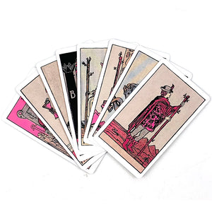 Pink Tarot Cards Classic Divination Deck English Versions