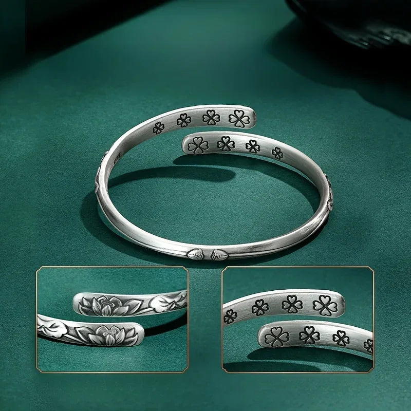 Lotus Flower Cuff Bracelet - Wisdom
