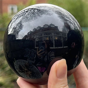 Black Obsidian Sphere - Grounding - My Zen Temple