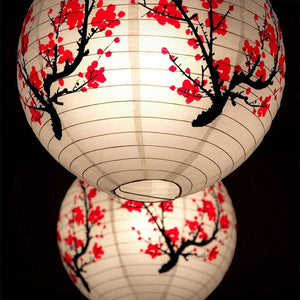 Chinese Lanterns - Plum Blossom - My Zen Temple