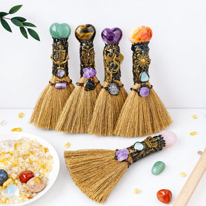 Crystal Besom Witch Broom - Cleansing - My Zen Temple