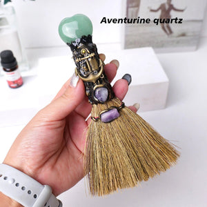 Crystal Besom Witch Broom - Cleansing - My Zen Temple