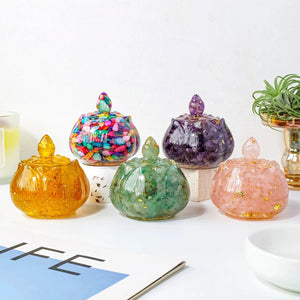 Crystal Resin Reiki Jar - Abundance - My Zen Temple