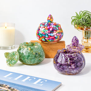 Crystal Resin Reiki Jar - Abundance - My Zen Temple