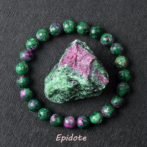 Epidote Bead Bracelet – Transformation - My Zen Temple