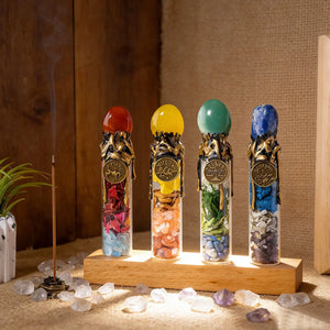Natural Crystal Zodiac Wishing Bottle - Alignment