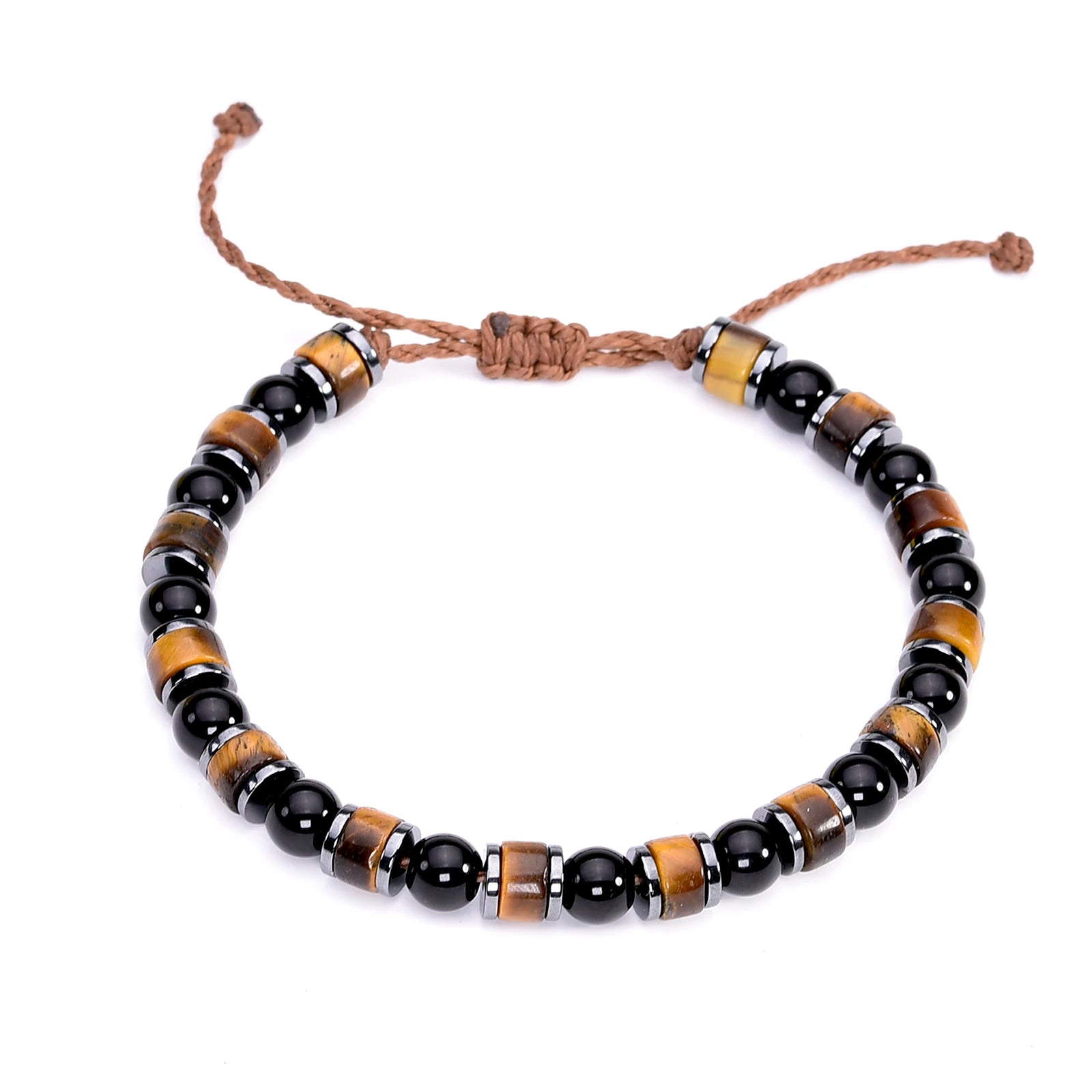 Triple Protection Bracelet – Tiger Eye, Obsidian & Hematite