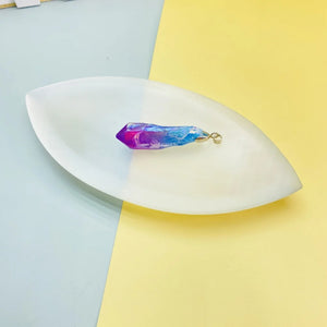 Natural Selenite Leaf-Shaped Crystal Charging Dish - Energy Cleansing