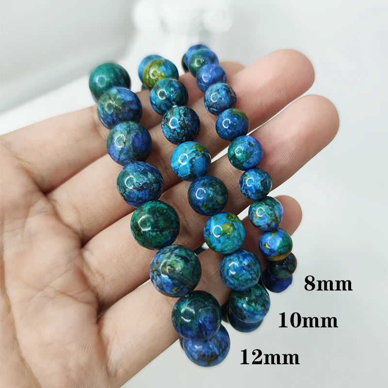 Azurite Blue Bead Bracelet