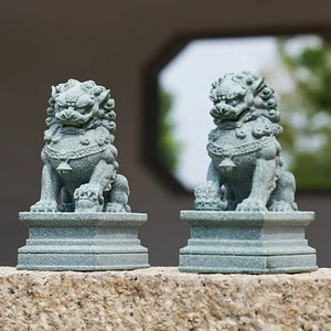 Foo Dogs Pair Statues - Guardian - My Zen Temple