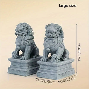 Foo Dogs Pair Statues - Guardian - My Zen Temple