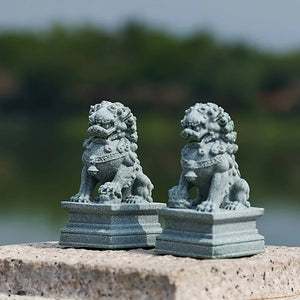 Foo Dogs Pair Statues - Guardian - My Zen Temple