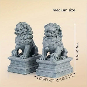 Foo Dogs Pair Statues - Guardian - My Zen Temple