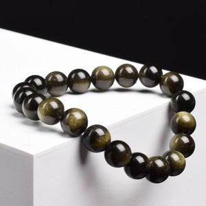 Golden Obsidian Bracelet – Protection - My Zen Temple