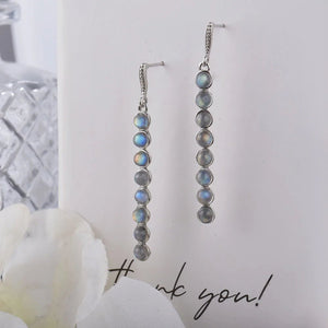 Labradorite Dangle Earrings – Elegance - My Zen Temple