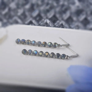 Labradorite Dangle Earrings – Elegance - My Zen Temple