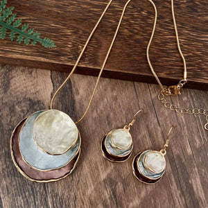 Layered Necklace & Earrings Set – Elegant - My Zen Temple