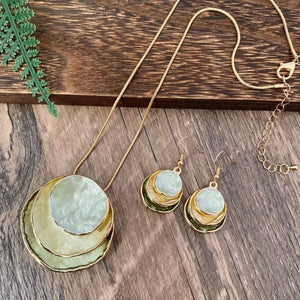 Layered Necklace & Earrings Set – Elegant - My Zen Temple