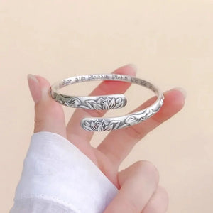 Lotus Flower Cuff Bracelet - Wisdom - My Zen Temple