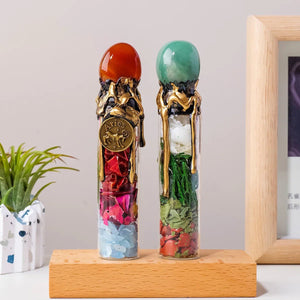 Natural Crystal Zodiac Wishing Bottle - Alignment - My Zen Temple