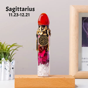 Natural Crystal Zodiac Wishing Bottle - Alignment - My Zen Temple