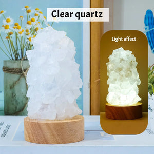 Raw Natural Crystal LED Night Lamp - Harmony - My Zen Temple
