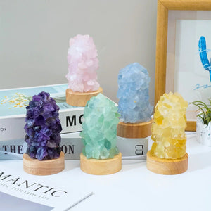 Raw Natural Crystal LED Night Lamp - Harmony - My Zen Temple
