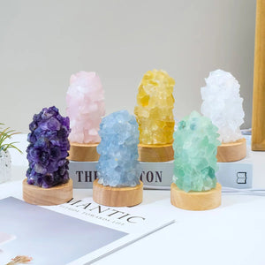 Raw Natural Crystal LED Night Lamp - Harmony - My Zen Temple