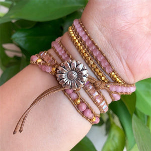 Rose Quartz & Rhodonite Apple Watch Band - Love - My Zen Temple