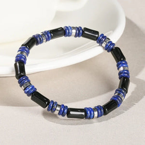 Tiger Eye & Lapis Lazuli Beaded Bracelets - Strength & Wisdom - My Zen Temple