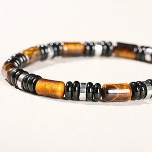 Tiger Eye & Lapis Lazuli Beaded Bracelets - Strength & Wisdom - My Zen Temple