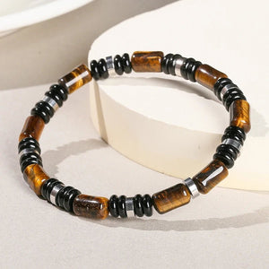 Tiger Eye & Lapis Lazuli Beaded Bracelets - Strength & Wisdom - My Zen Temple