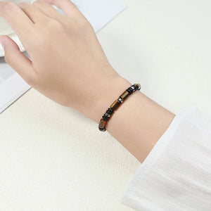 Tiger Eye & Lapis Lazuli Beaded Bracelets - Strength & Wisdom - My Zen Temple
