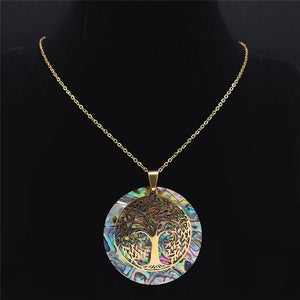Tree of Life Abalone Shell Necklaces - My Zen Temple
