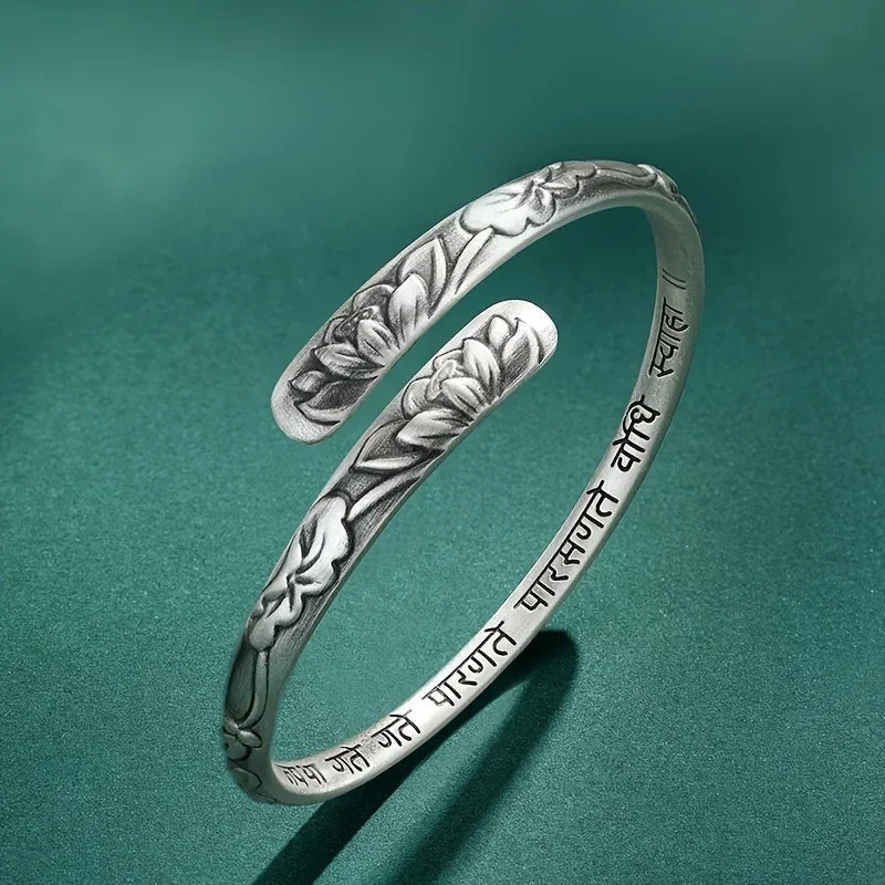 Lotus Flower Cuff Bracelet - Wisdom
