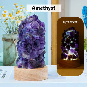 Raw Natural Crystal LED Night Lamp - Harmony