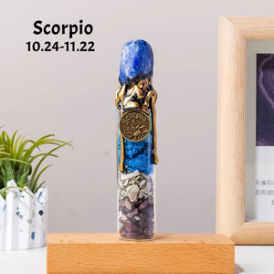 Natural Crystal Zodiac Wishing Bottle - Alignment