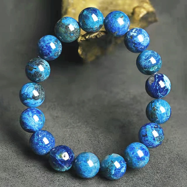 Azurite Blue Bead Bracelet