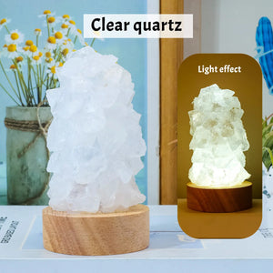 Raw Natural Crystal LED Night Lamp - Harmony
