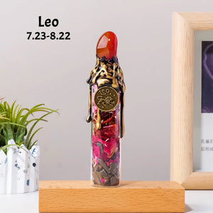 Natural Crystal Zodiac Wishing Bottle - Alignment