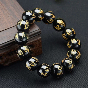 Mantra Obsidian Bracelet – Protection