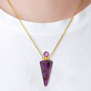 Crystal Perfume Bottle Necklace – Healing