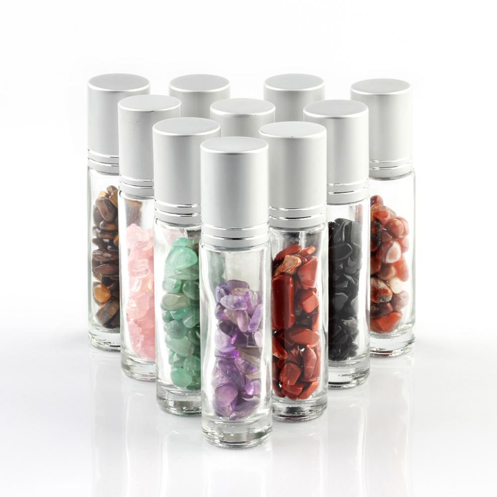 Essential Oil Bottles with Crystal Roller
