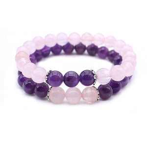 Rose Quartz & Amethyst Bracelet – Love
