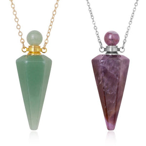 Crystal Perfume Bottle Necklace – Healing